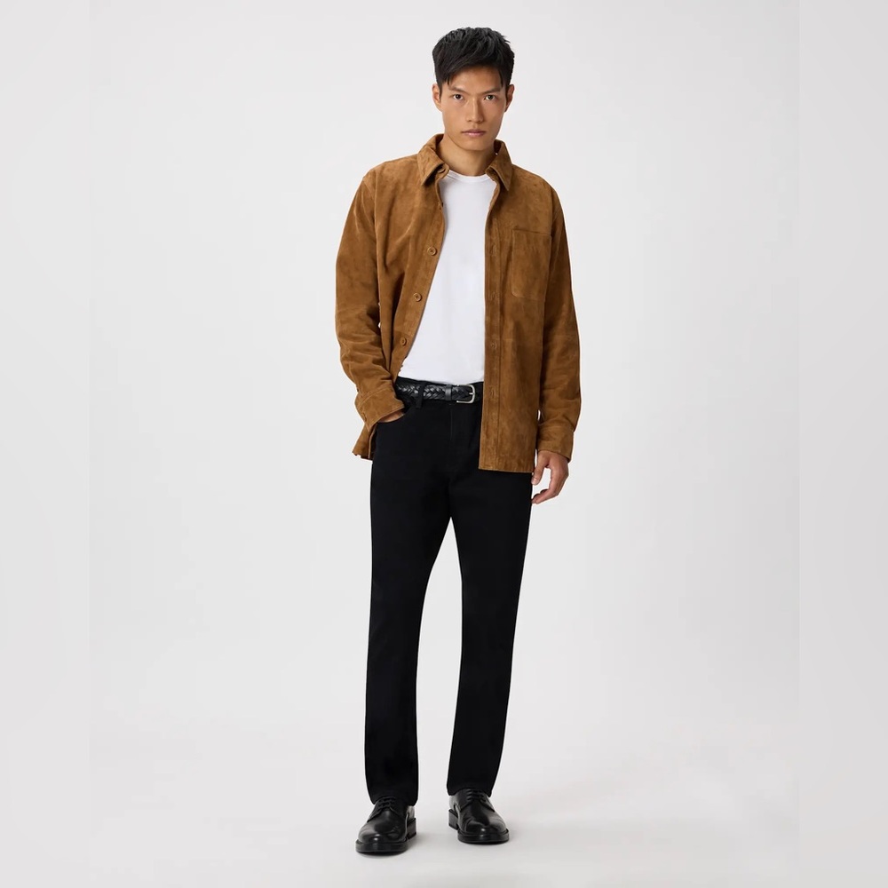 Quince 100% Suede Overshirt Cognac Brown Outerwear‎ M - Picture 3 of 9